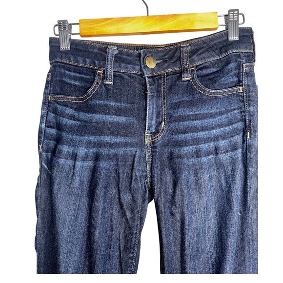 American Eagle Outfitters Skinny Jeggings Super Super Stretch Size 2 Dark Wash - Picture 2 of 5